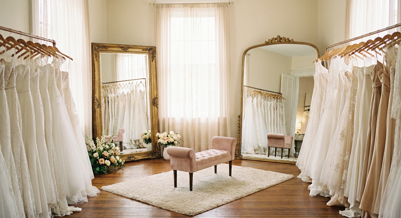 Interior of the Boulevard Bride atelier